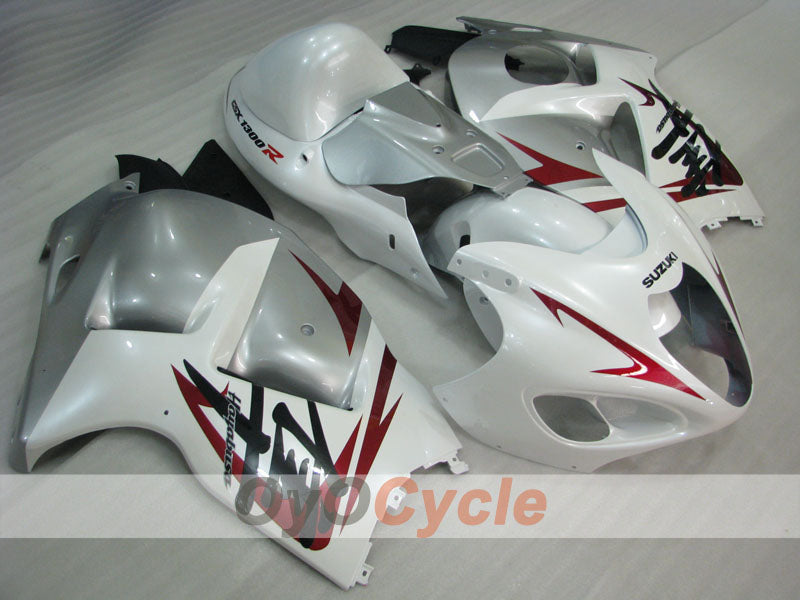 Verkleidungssatz für Einspritzmodelle der GSXR1300 Hayabusa, Baujahre 99-07 - Weiß, Silber - Werksdesign #OYO87905619 Hauptbild