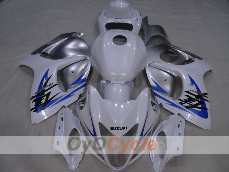 Verkleidungssatz für Einspritzmodelle der GSXR1300 Hayabusa, Baujahre 99-07 - Weiß, Silber - Werksdesign #OYO87905620 Zweitbild