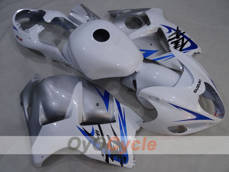 Verkleidungssatz für Einspritzmodelle der GSXR1300 Hayabusa, Baujahre 99-07 - Weiß, Silber - Werksdesign #OYO87905620 Hauptbild