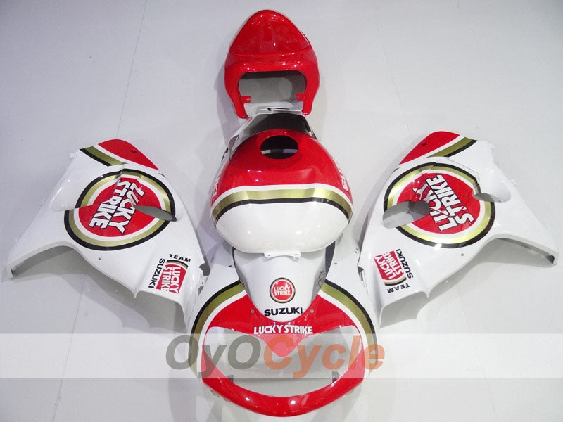 Einspritzverkleidungssatz für TL1000R, Baujahr 98-03 - Rot, Weiß - Lucky Strike #OYO87905636