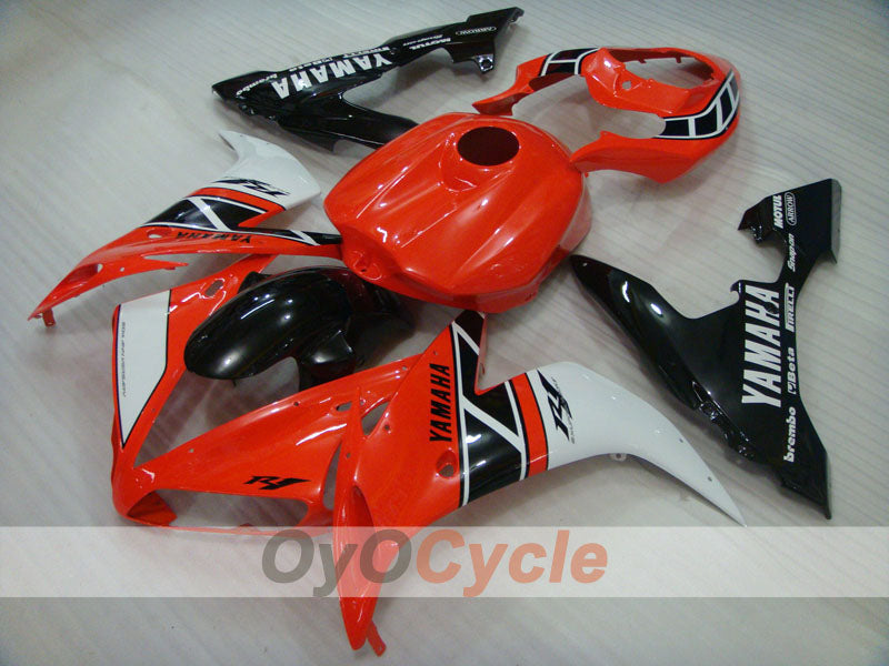 Einspritz-Verkleidungssatz für YZF-R1 04-06 - Orange, Weiß, Schwarz - MOTUL #OYO87905643