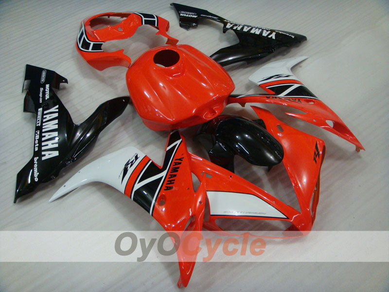 Einspritz-Verkleidungssatz für YZF-R1 04-06 - Orange, Weiß, Schwarz - MOTUL #OYO87905643