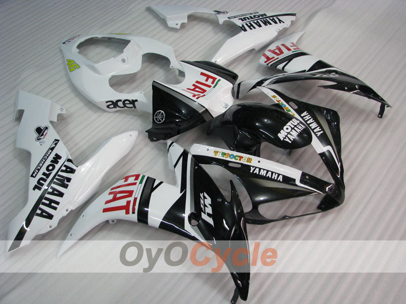 Einspritz-Verkleidungssatz für YZF-R1 04-06 - Weiß, Schwarz - FIAT #OYO87905647