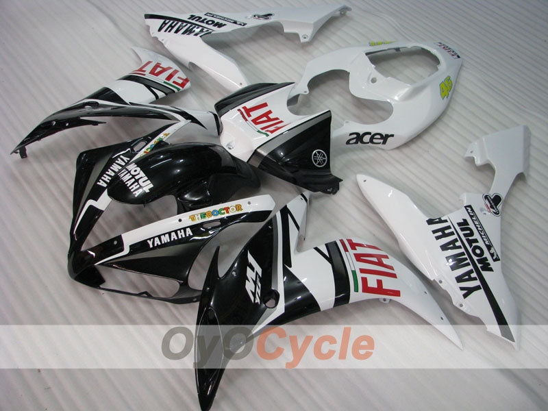 Einspritz-Verkleidungssatz für YZF-R1 04-06 - Weiß, Schwarz - FIAT #OYO87905647