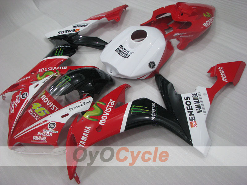 Verkleidungssatz für 04-06 YZF-R1 - Rot, Weiß, Schwarz - Monster #OYO87905661