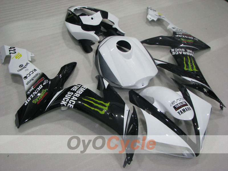 Verkleidungssatz für 04-06 YZF-R1 - Weiß, Schwarz - Monster #OYO87905665