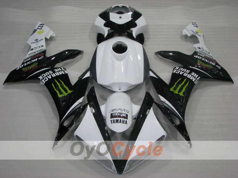 Verkleidungssatz für 04-06 YZF-R1 - Weiß, Schwarz - Monster #OYO87905665