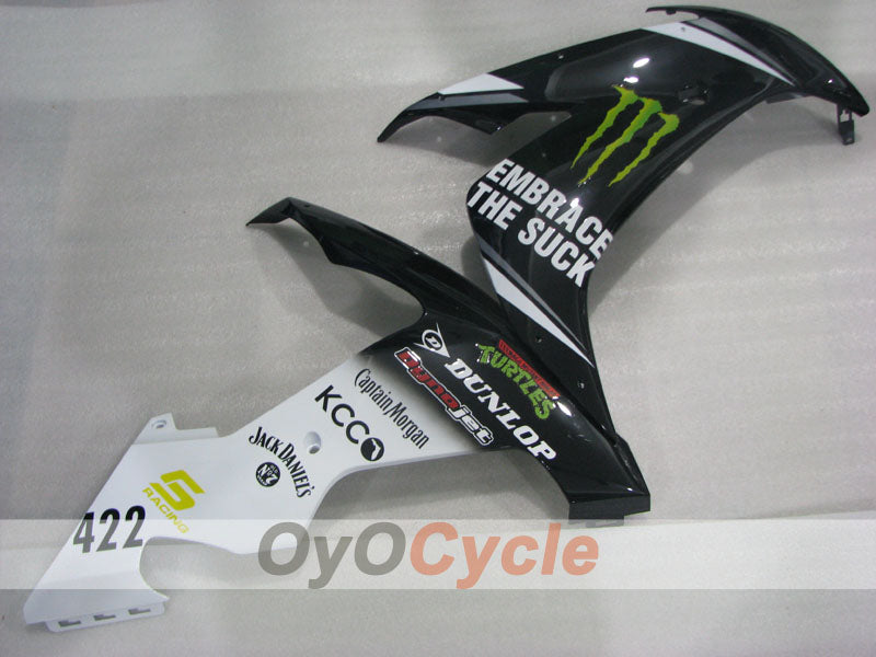 Verkleidungssatz für 04-06 YZF-R1 - Weiß, Schwarz - Monster #OYO87905665
