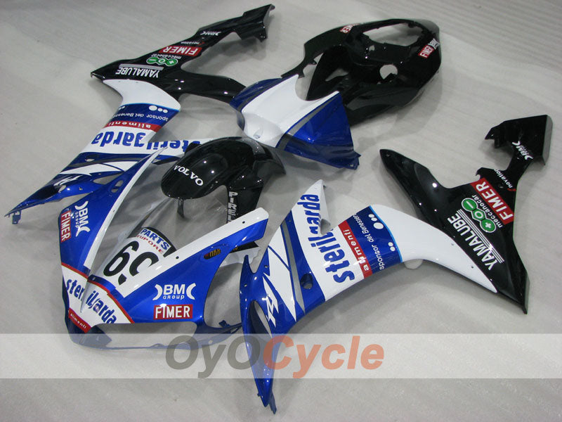 Verkleidungssatz für 04-06 YZF-R1 - Blau, Weiß, Schwarz - Sterilgarda #OYO87905666