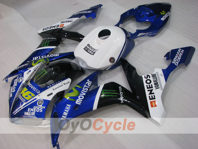 Spritzguss-Verkleidungssatz für YZF-R1 04-06 - Blau, Weiß, Schwarz - Monster #OYO87905668