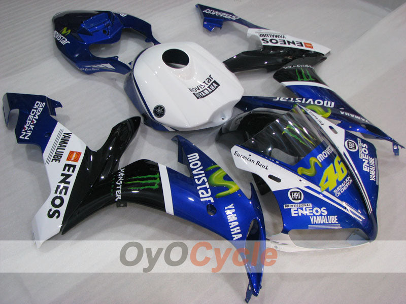 Spritzguss-Verkleidungssatz für YZF-R1 04-06 - Blau, Weiß, Schwarz - Monster #OYO87905668