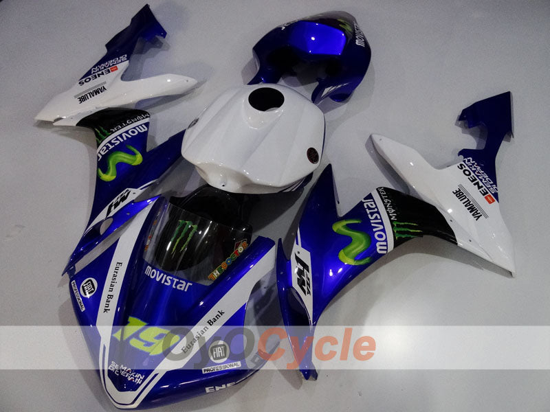 Spritzguss-Verkleidungssatz für YZF-R1 04-06 - Blau, Weiß, Schwarz - Monster #OYO87905670