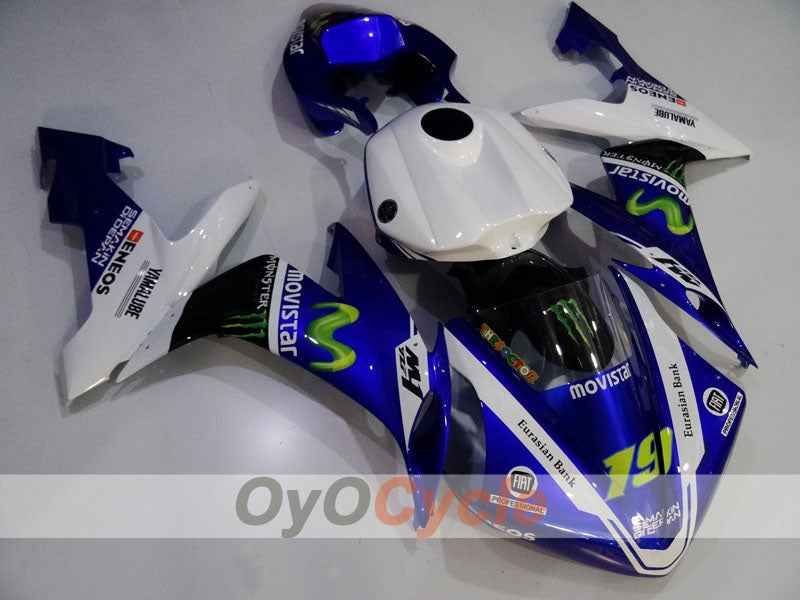 Spritzguss-Verkleidungssatz für YZF-R1 04-06 - Blau, Weiß, Schwarz - Monster #OYO87905670