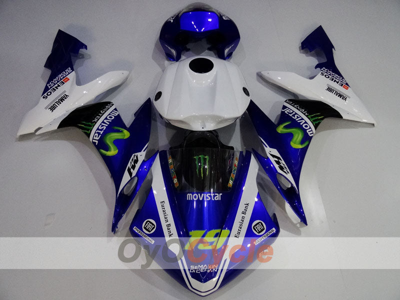 Spritzguss-Verkleidungssatz für YZF-R1 04-06 - Blau, Weiß, Schwarz - Monster #OYO87905670