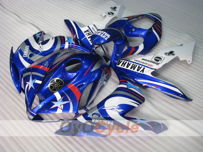 Spritzguss-Verkleidungssatz für YZF-R1 04-06 - Blau, Weiß - FIAT, MOTUL #OYO87905671