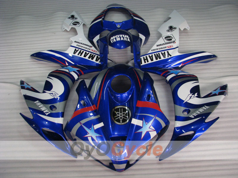 Spritzguss-Verkleidungssatz für YZF-R1 04-06 - Blau, Weiß - FIAT, MOTUL #OYO87905671