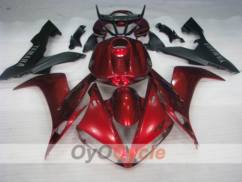 Spritzguss-Verkleidungssatz für YZF-R1 04-06 - Rot, Schwarz, Matt - Werksdesign #OYO87905673