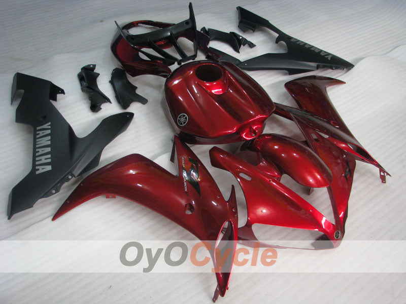 Spritzguss-Verkleidungssatz für YZF-R1 04-06 - Rot, Schwarz, Matt - Werksdesign #OYO87905673