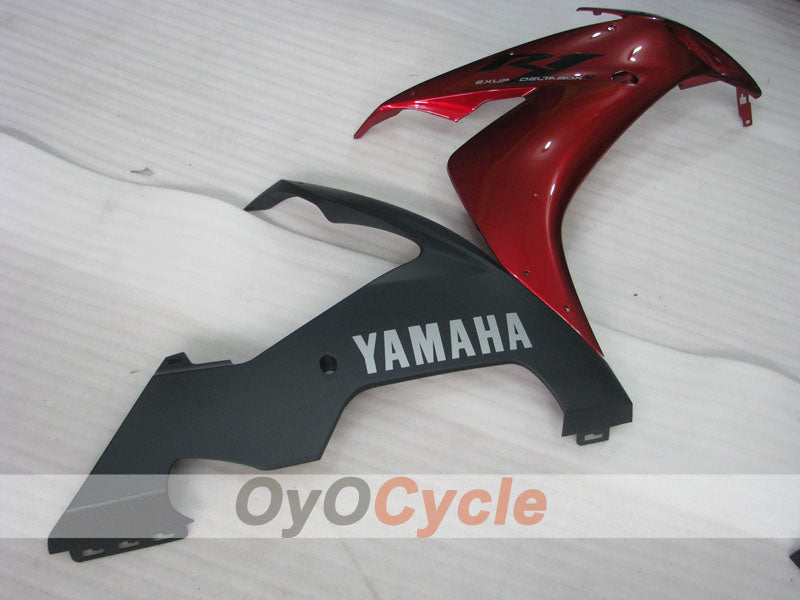 Spritzguss-Verkleidungssatz für YZF-R1 04-06 - Rot, Schwarz, Matt - Werksdesign #OYO87905673