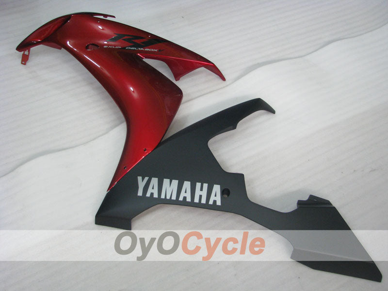 Spritzguss-Verkleidungssatz für YZF-R1 04-06 - Rot, Schwarz, Matt - Werksdesign #OYO87905673