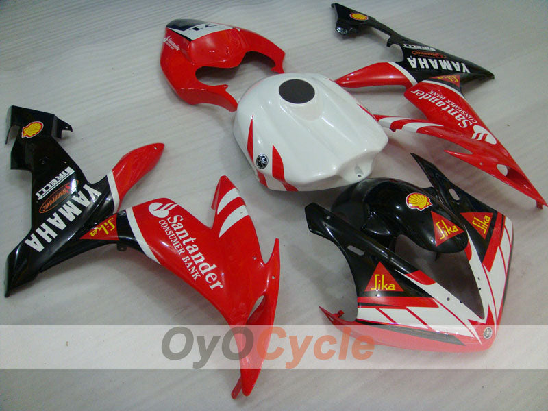 Einspritzverkleidungssatz für YZF-R1 04-06 - Rot, Schwarz - Santander #OYO87905680