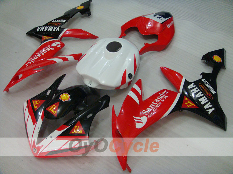 Einspritzverkleidungssatz für YZF-R1 04-06 - Rot, Schwarz - Santander #OYO87905680
