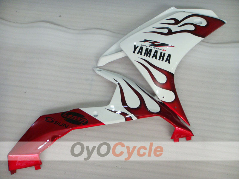 Einspritzverkleidungssatz für YZF-R1 07-08 - Rot, Weiß - Sun #OYO87905687