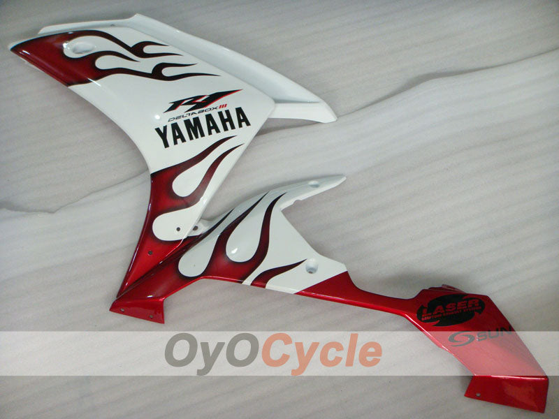 Einspritzverkleidungssatz für YZF-R1 07-08 - Rot, Weiß - Sun #OYO87905687