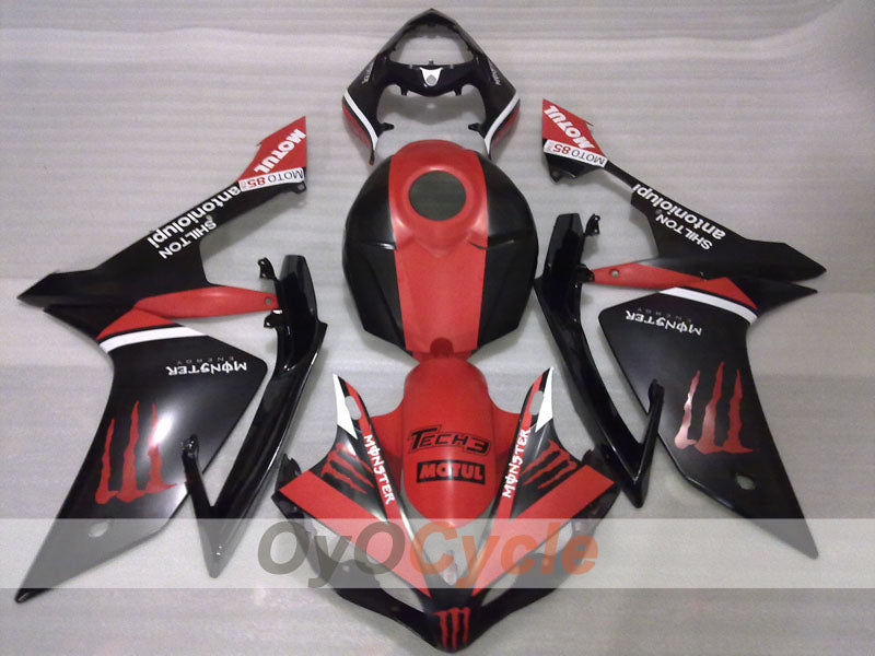 Einspritzverkleidungssatz für YZF-R1 07-08 - Rot, Schwarz, Matt - Monster #OYO87905688