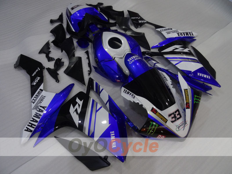 Einspritzverkleidungssatz für YZF-R1 07-08 - Blau, Weiß - Monster #OYO87905690
