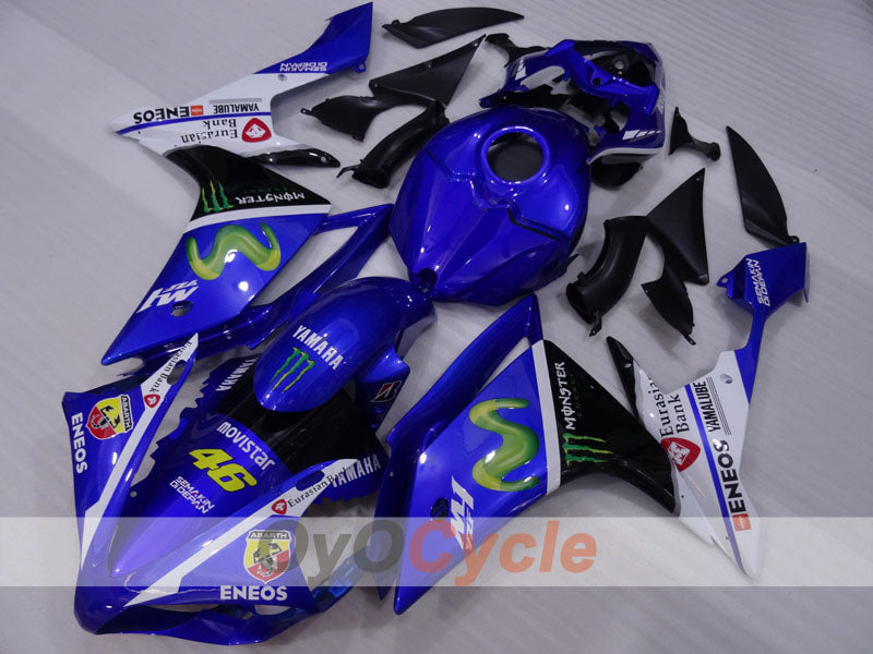 Spritzverkleidungssatz für die YZF-R1, Baujahr 07-08 - Blau, Weiß, Schwarz - Monster #OYO87905693 Zweitbild