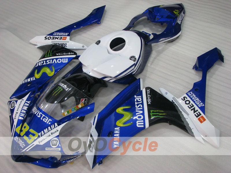 Spritzverkleidungssatz für die YZF-R1, Baujahr 07-08 - Blau, Weiß, Schwarz - Monster #OYO87905694 Zweitbild