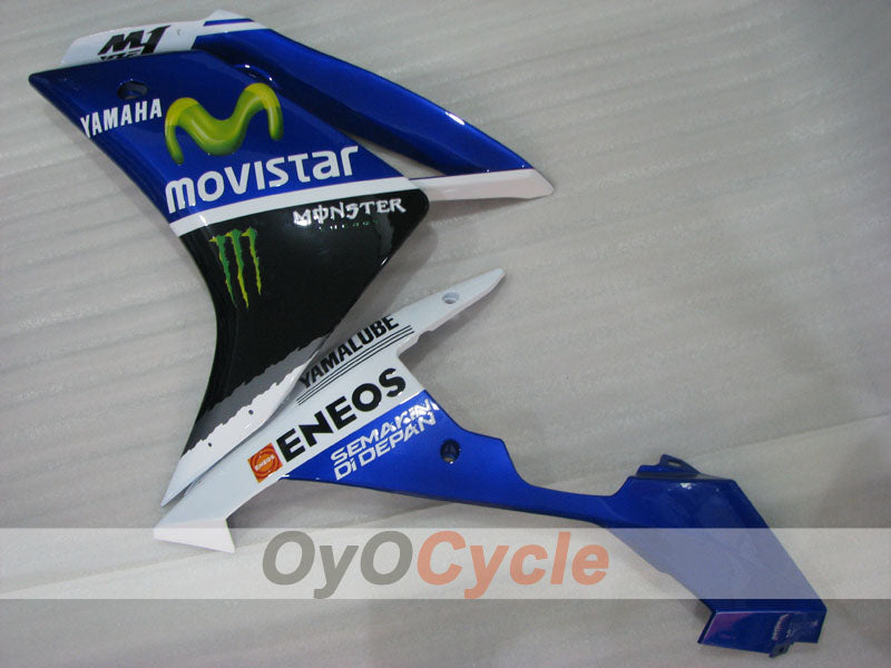 Spritzverkleidungssatz für die YZF-R1, Baujahr 07-08 - Blau, Weiß, Schwarz - Monster #OYO87905694