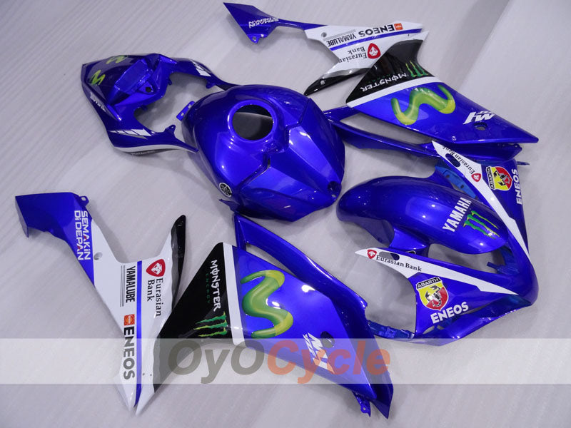 Spritzverkleidungssatz für die YZF-R1, Baujahr 07-08 - Blau, Weiß, Schwarz - Monster #OYO87905695 Hauptbild
