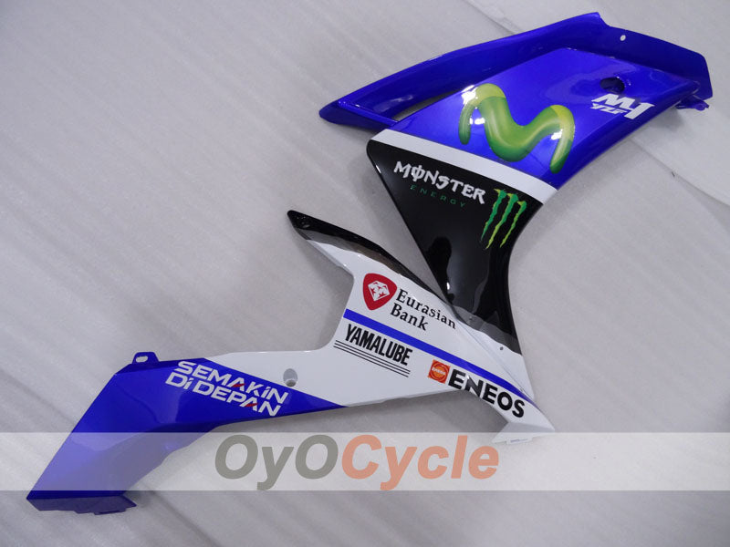 Spritzverkleidungssatz für die YZF-R1, Baujahr 07-08 - Blau, Weiß, Schwarz - Monster #OYO87905695