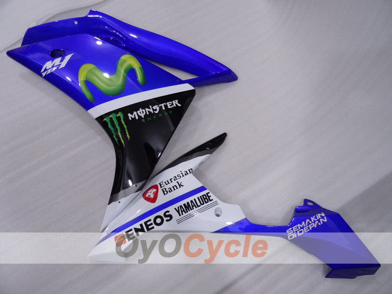 Spritzverkleidungssatz für die YZF-R1, Baujahr 07-08 - Blau, Weiß, Schwarz - Monster #OYO87905695