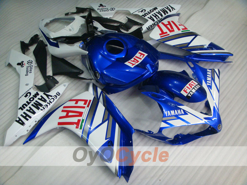 Spritzverkleidungssatz für die YZF-R1, Baujahr 07-08 - Blau, Weiß - FIAT #OYO87905696 Hauptbild