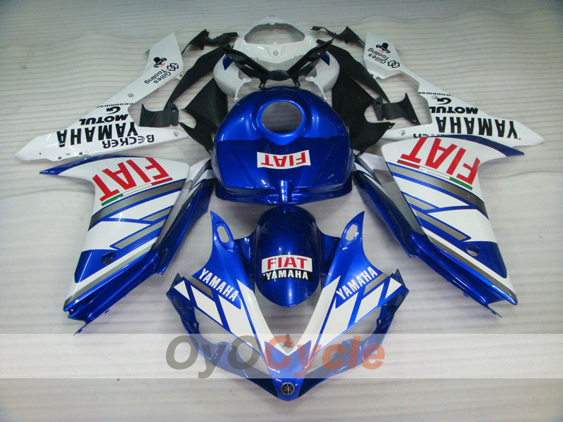 Spritzverkleidungssatz für die YZF-R1, Baujahr 07-08 - Blau, Weiß - FIAT #OYO87905696