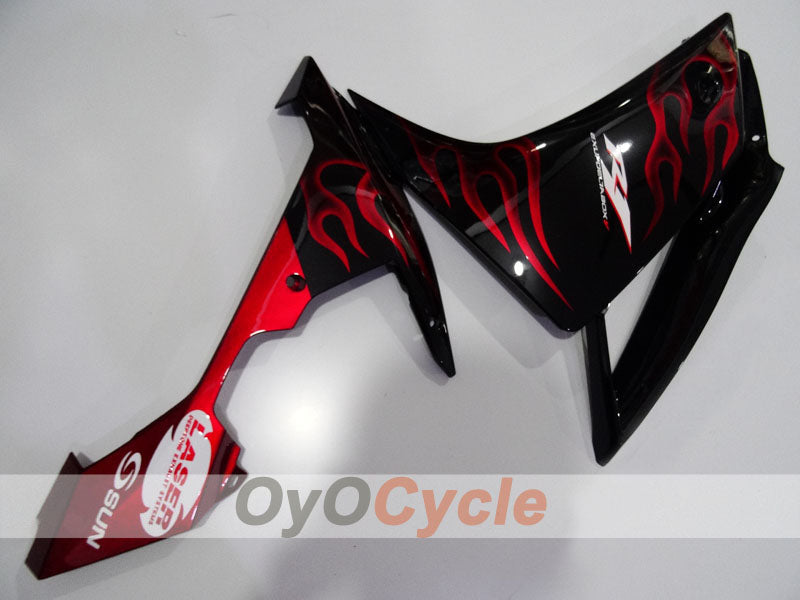 Spritzverkleidungssatz für die YZF-R1, Baujahr 07-08 - Rot, Schwarz - Flamme #OYO87905697