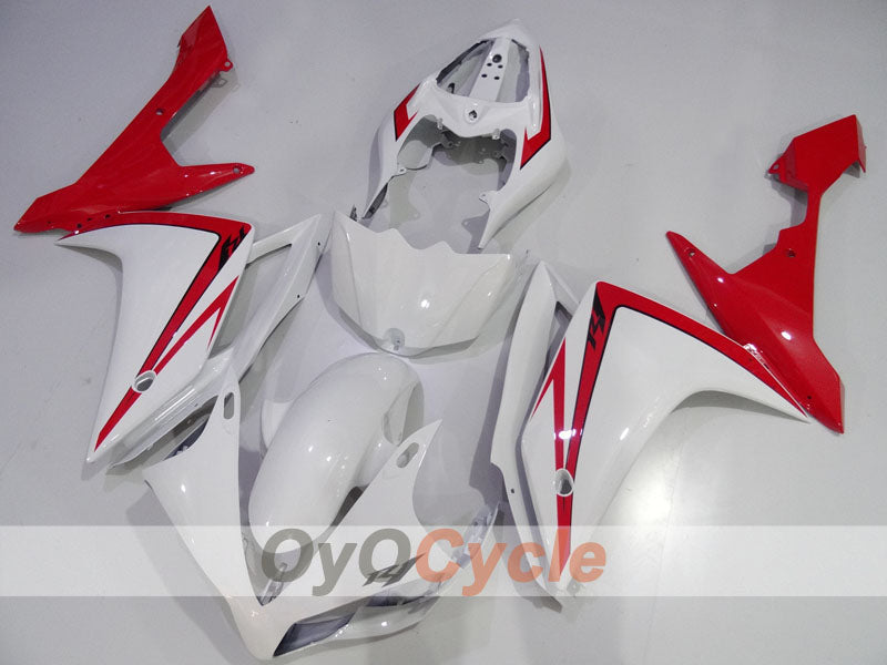 Spritzverkleidungssatz für die YZF-R1, Baujahr 07-08 - Rot, Weiß - Werksstil #OYO87905699