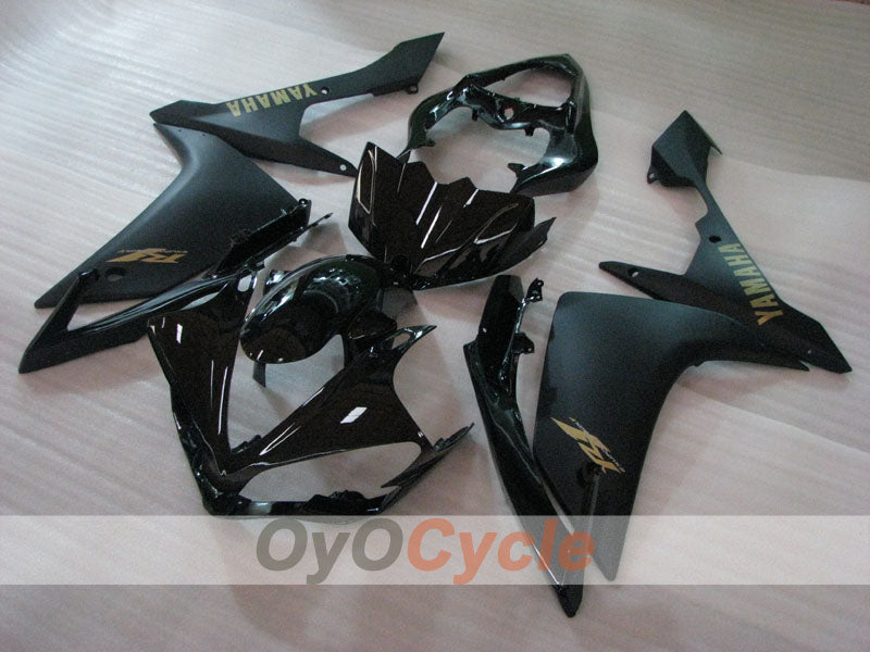 Spritzverkleidungssatz für die YZF-R1, Baujahr 07-08 - Schwarz, Matt - Werksstil #OYO87905701