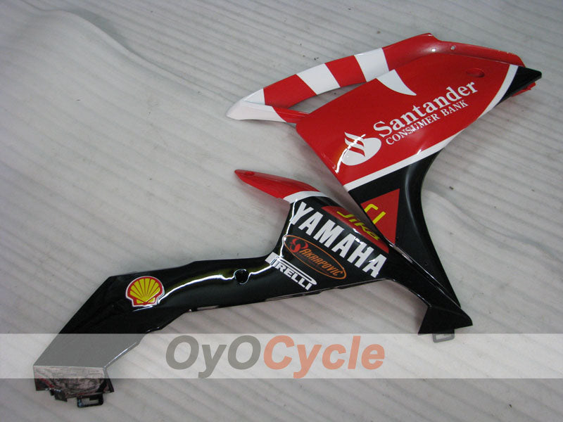 Spritzverkleidungssatz für die YZF-R1, Baujahr 07-08 - Rot, Weiß - Santander #OYO87905704