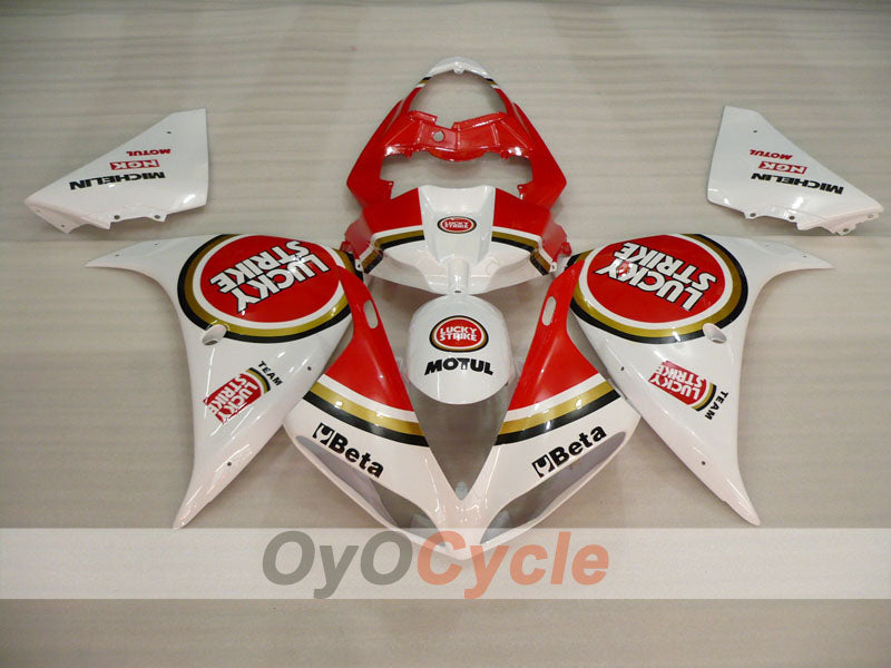 Einspritz-Verkleidungskit für YZF-R1 09-11 - Rot, Weiß - Lucky Strike #OYO87905710