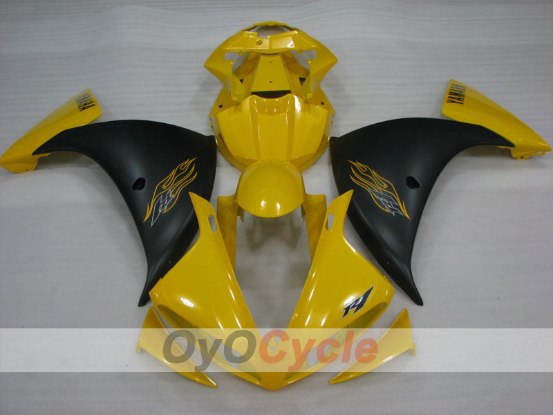 Einspritz-Verkleidungskit für YZF-R1 09-11 - Gelb, Schwarz, Matt - Werksstil #OYO87905715