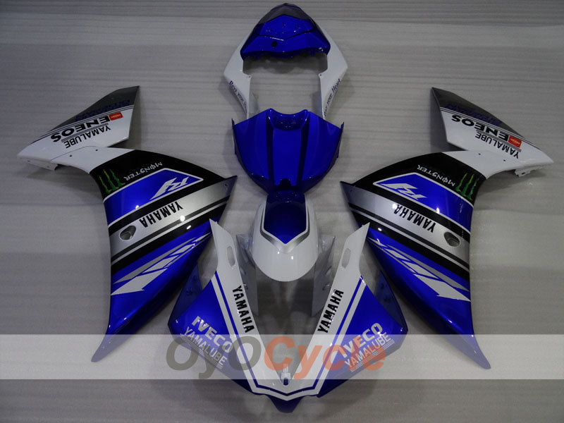 Einspritzverkleidungsset für 09-11 YZF-R1 - Blau, Weiß - ENEOS #OYO87905719