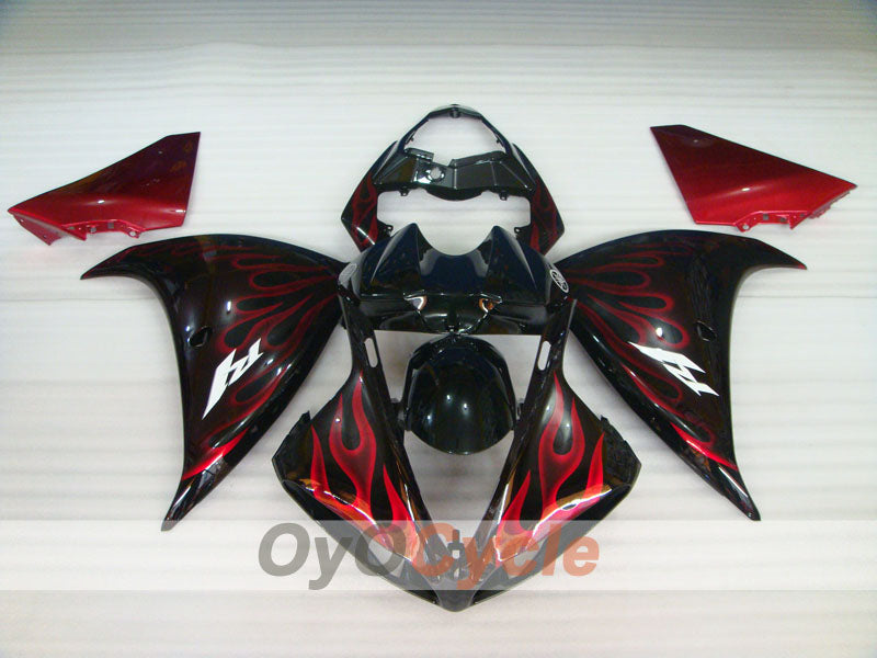 Einspritzverkleidungsset für 09-11 YZF-R1 - Rot, Schwarz - Flamme #OYO87905723 Zweitbild