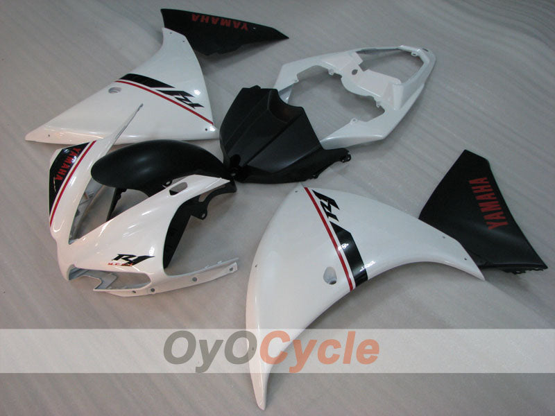 Einspritzverkleidungsset für 12-14 YZF-R1 - Weiß, Schwarz - Werksstil #OYO87905727