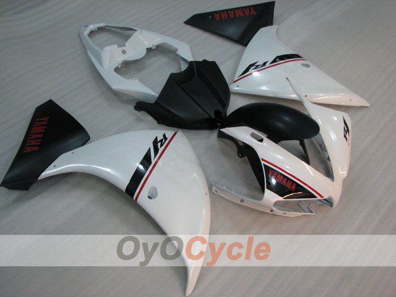 Einspritzverkleidungsset für 12-14 YZF-R1 - Weiß, Schwarz - Werksstil #OYO87905727