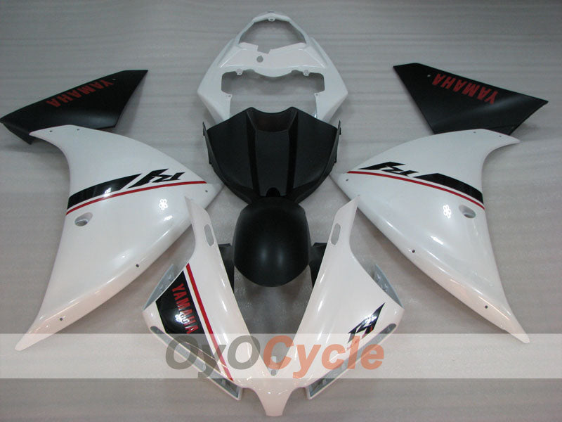Einspritzverkleidungsset für 12-14 YZF-R1 - Weiß, Schwarz - Werksstil #OYO87905727