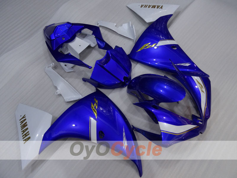 Einspritzverkleidungsset für 12-14 YZF-R1 - Blau, Weiß - Werksstil #OYO87905729
